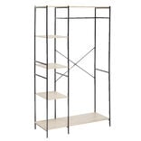 Penderie dressing 4 niveaux métal et bois 90x40xH165cm