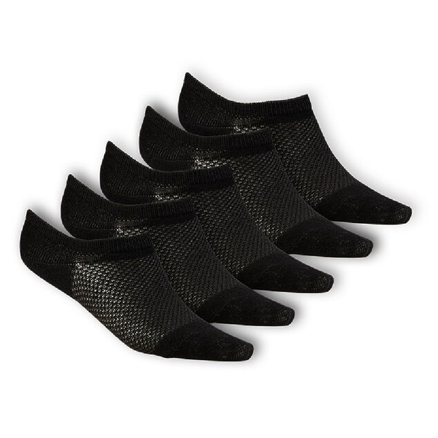 Paires de chaussettes invisible x5 femme noir