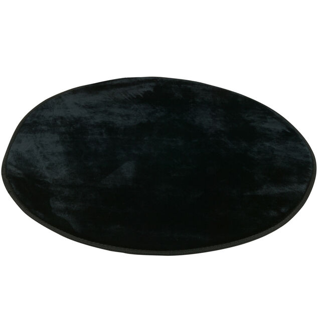Tapis rond noir