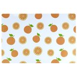 Set de table rectangulaire plastique blanc motif orange 30x40cm