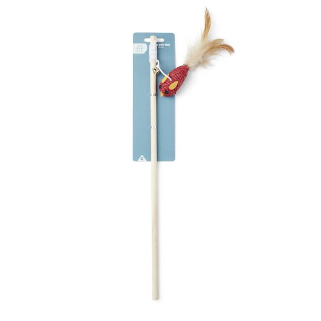Jouet pour chat canne bois