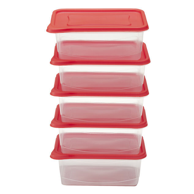 Lot de 5 boîtes alimentaires 1,2L