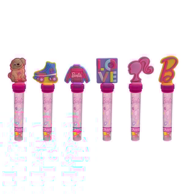 Tube de 20 bonbons Barbie avec capuchon tampon