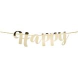 Guirlande anniversaire Happy Birthday doré thème nuit 1,5m