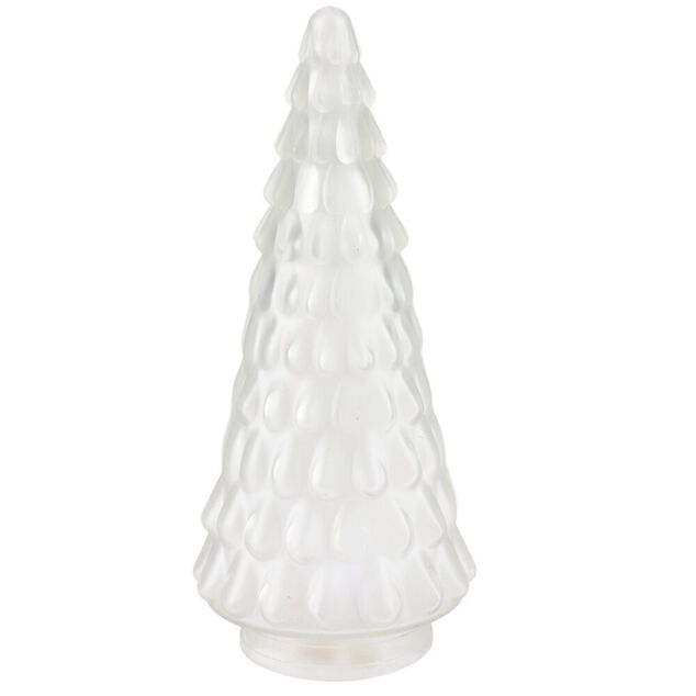 Sapin d&eacute;coratif lumineux LED &Oslash;10,5xH25cm