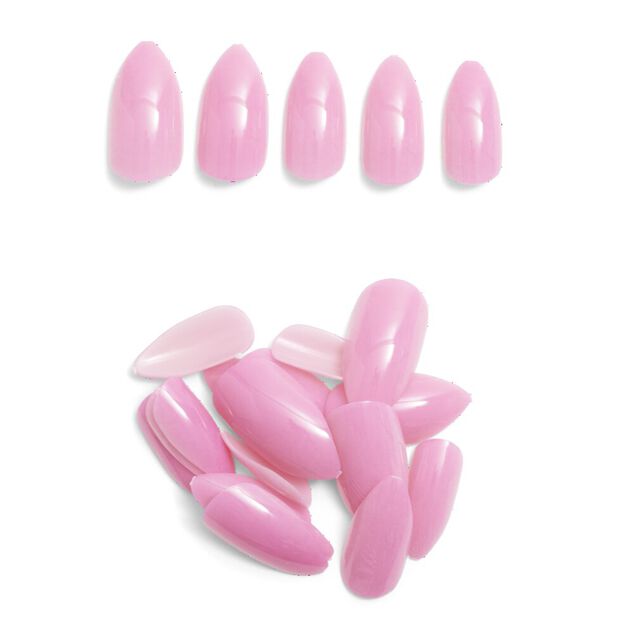 Lot de 24 faux ongles cam&eacute;l&eacute;on avec stickers de colle plastique rouge