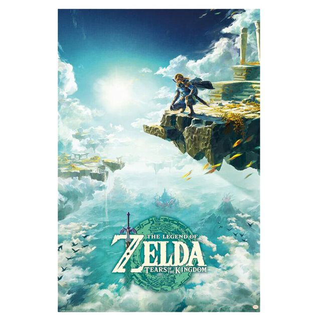 Poster La L&eacute;gende de Zelda bleu 91,5x61cm