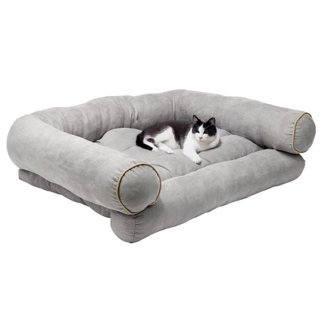 Couchage animaux forme canap&eacute; gris 60x50xH20cm