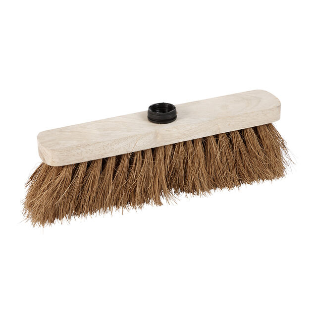 T&ecirc;te de balai en bois et fibres de coco