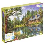 Puzzle ado 1000 pièces paysage maison lac