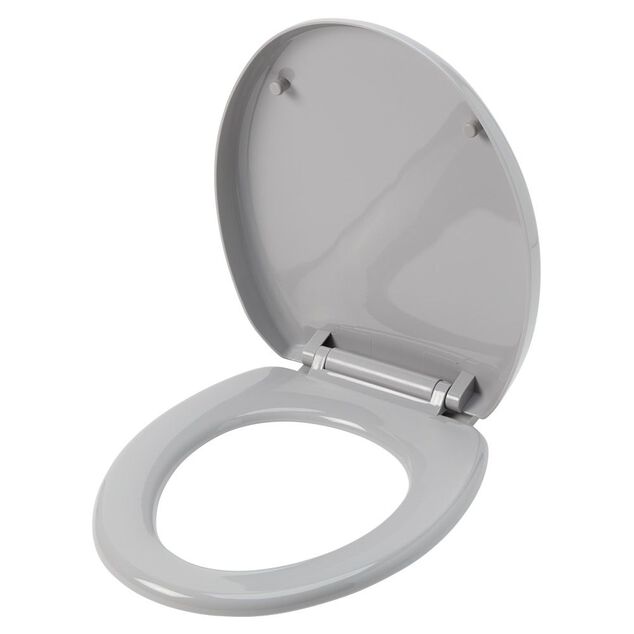 Abattant WC gris avec frein de chute