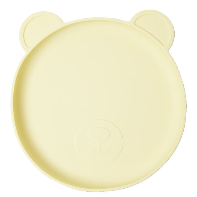 Assiette plate enfant silicone forme ourson 19x17,5xH2cm