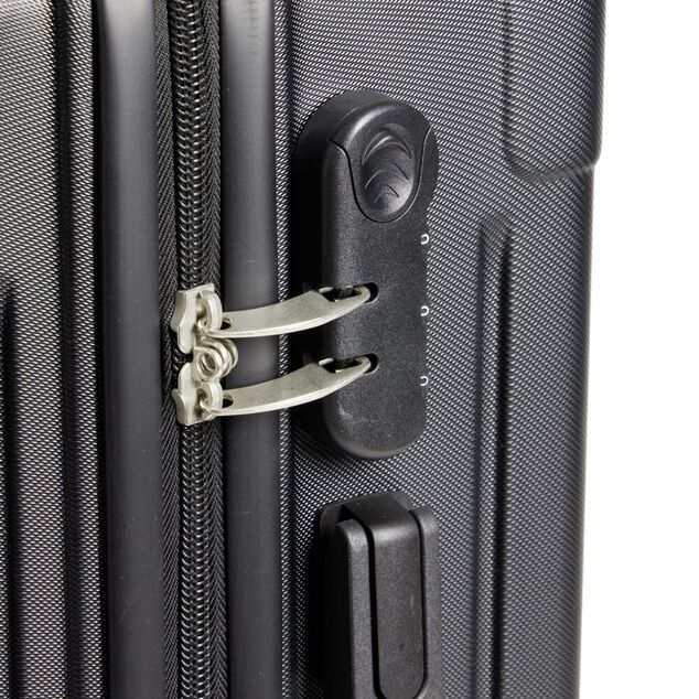 Valise cabine trolley à roulettes noir 61L moyen modèle