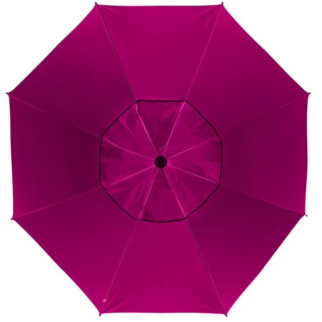 Parasol de plage bleu &eacute;meraude UV UPF50+ &Oslash;180xH195cm