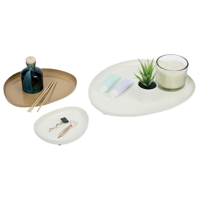 Lot de 3 vides poches fer marron et blanc S M L