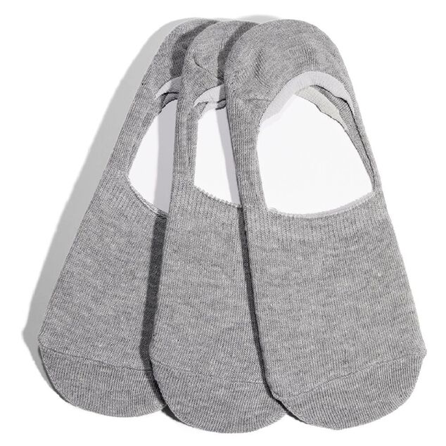 Lot 3 paires chaussettes invisibles coton et polyester - 3 coloris