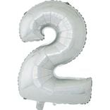 Ballon chiffre 2 aluminium