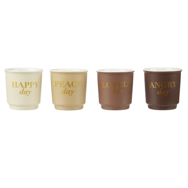 Tasse expresso x4 avec inscription message 80ml