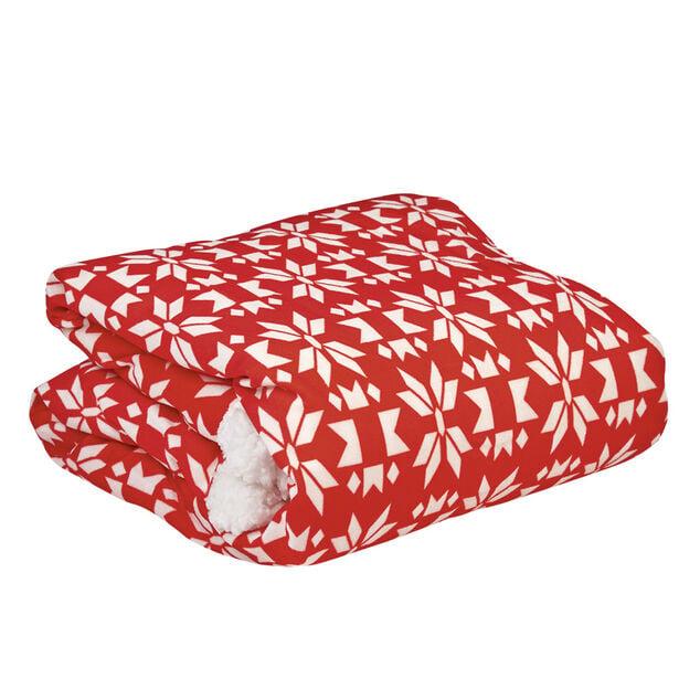 Plaid pour chien et chat motif flocons de No&euml;l