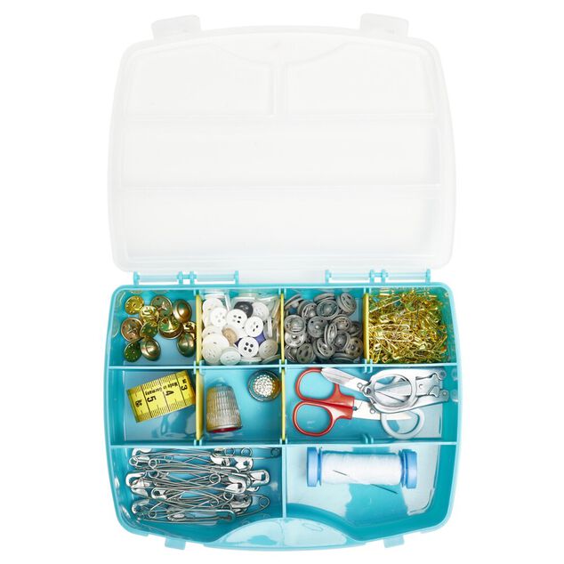 Boîte compartiments 10 cases 19x15xH4cm