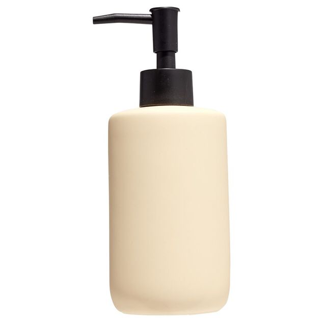 Distributeur de savon c&eacute;ramique rose &Oslash;7xH18,5cm