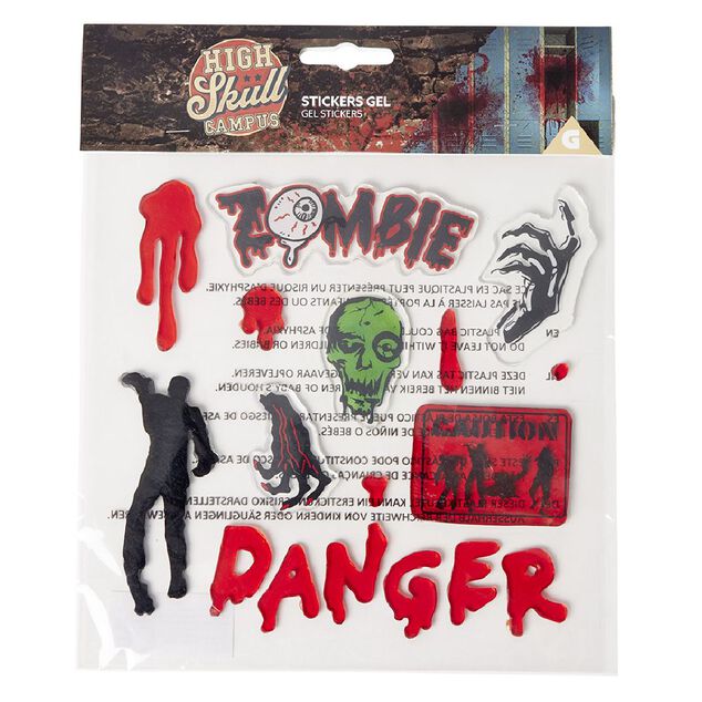 Sticker gel phosphorescent autocollant Halloween x9