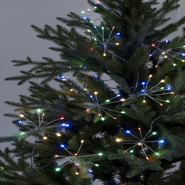 Guirlande lumineuse intérieur effet feu d'artifice 280LED multicolores 6,75m