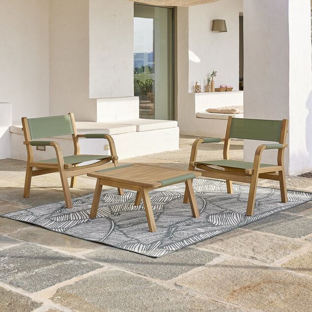 Table basse jardin Bali vert 68x60xH35m