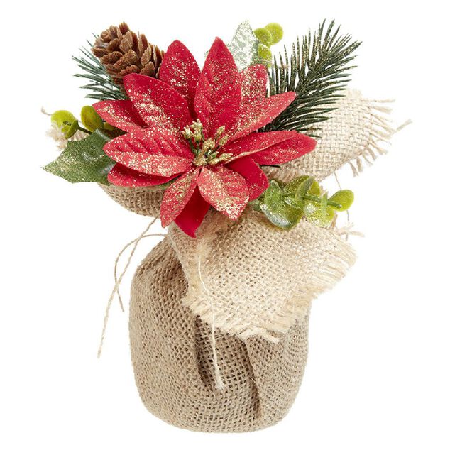 Fleur artificielle de No&euml;l poinsettia (2 mod&egrave;les)