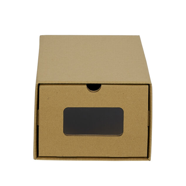 Boîte de rangement en carton avec fenêtre transparente 34x23xH16cm