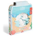 Lot de 3 figurines &agrave; peindre th&egrave;me sir&egrave;ne - peinture et pinceau inclus