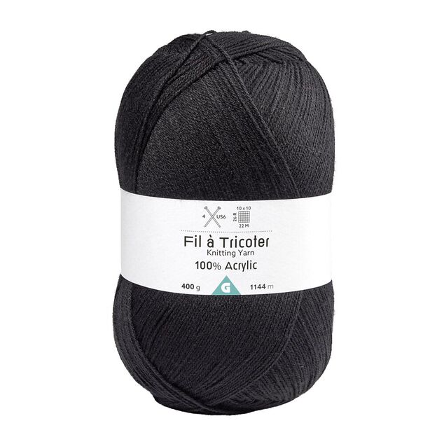 Fil &agrave; tricoter acrylique pelote 400gr - 4 mod&egrave;les