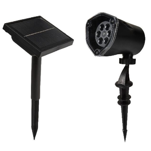 Projecteur ext&eacute;rieur LED solaire No&euml;l flocons anim&eacute;s