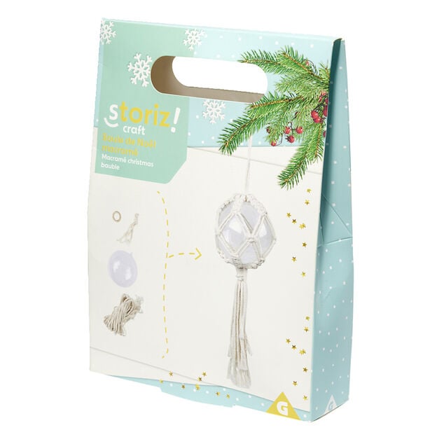 Kit cr&eacute;ation boule de No&euml;l macram&eacute; 1 pi&egrave;ces