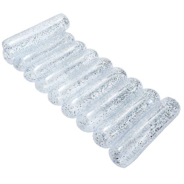 Matelas gonflable piscine paillettes argent&eacute;
