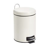 Poubelle à pédale salle de bain métal beige 5L Ø20,5xH27,5cm