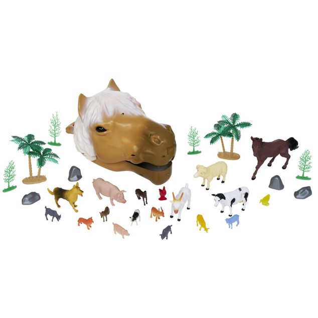 T&ecirc;te de cheval + 20 figurines