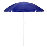 Parasol de plage UPF 50+ toile color&eacute;e &Oslash;140xH175cm (2 mod&egrave;les bleu ou jaune)