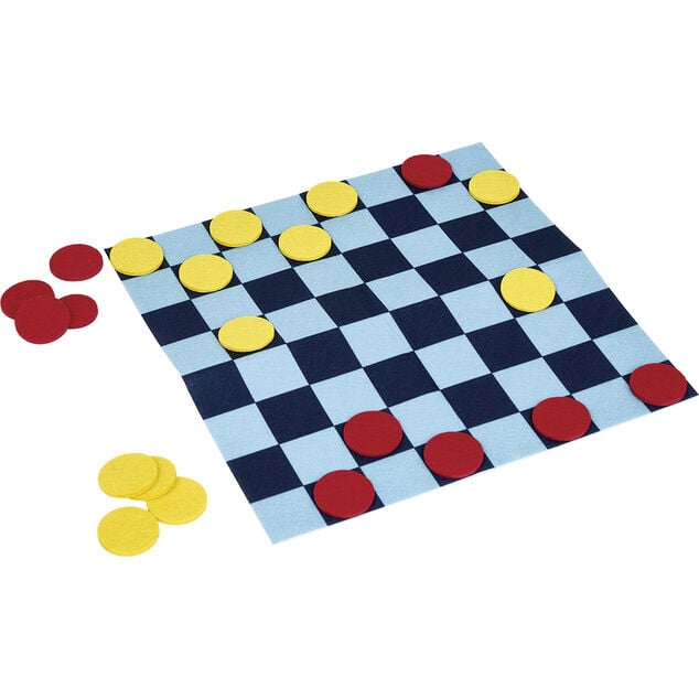 Jeu de dames en feutrine 24 pions