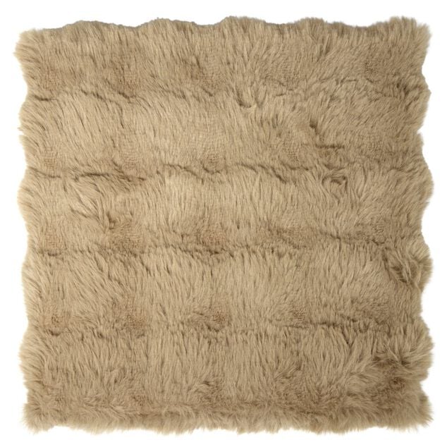 Galette de chaise carr&eacute;e effet fourrure Bubble 38x38cm (2 mod&egrave;les)