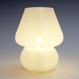 Lampe champignon à poser en verre LED Ø14xH18cm (2 modèles)