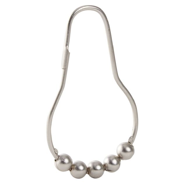 Anneau de douche m&eacute;tal gris x12