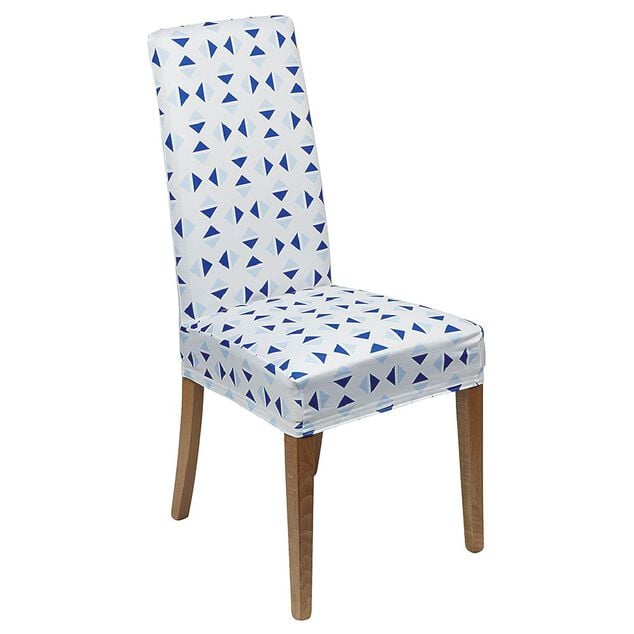 Housse de chaise extensible motif fleurs ou g&eacute;om&eacute;triques