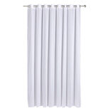 Voilage &agrave; oeillets aspect toile &agrave; beurre uni blanc