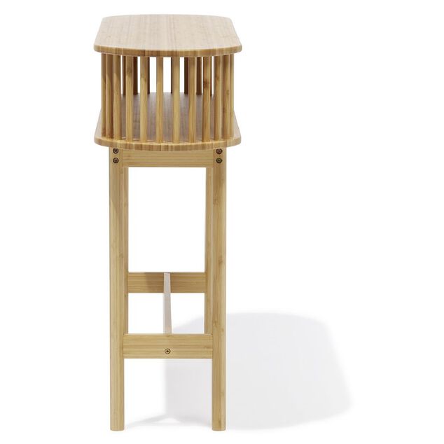 Console Ga&iuml;a bambou naturel - L100xP30xH80 cm