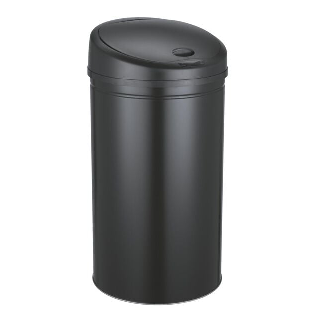 Poubelle automatique 40L cylindrique noire &Oslash;32xH63cm