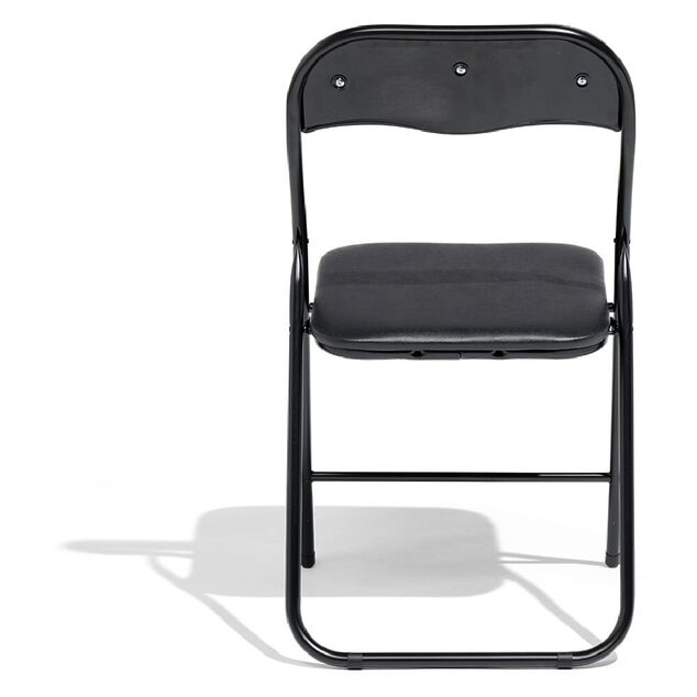 Chaise pliante Tracy m&eacute;tal noir 44x45x79cm