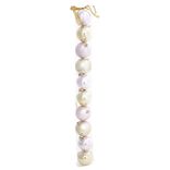 Boule de No&euml;l rose et dor&eacute;e x10