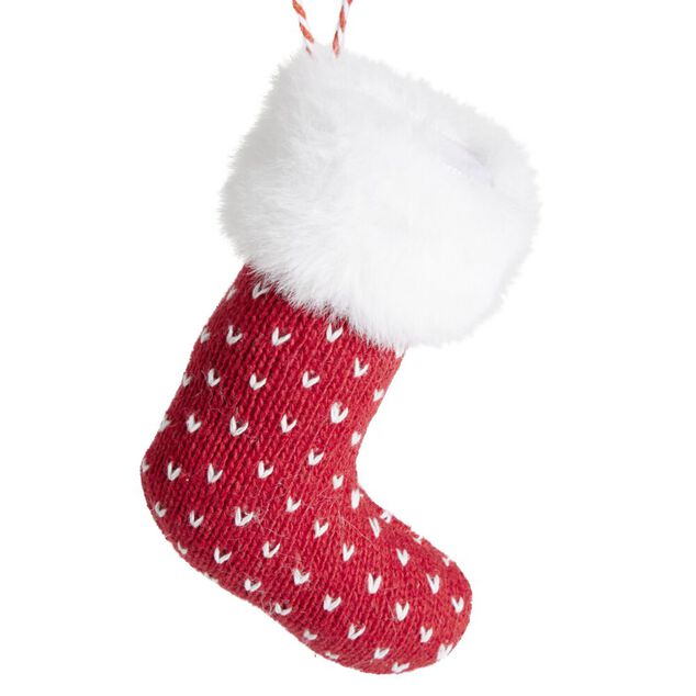 Chaussette de No&euml;l &agrave; suspendre H14 cm - 2 mod&egrave;les
