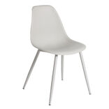 Chaise First métal et plastique gris clair 42,5x50xH78,5cm